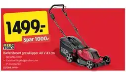 Jula Batteridrevet gressklipper 40 V 43 cm, NOK 1499 tilbud