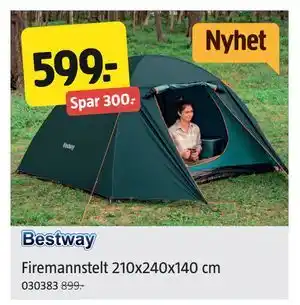 Jula Firemannstelt 210x240x140 cm, NOK 599 tilbud
