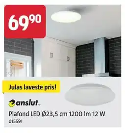 Jula Plafond LED Ø23,5 cm 1200 lm 12 W, NOK 69.9 tilbud