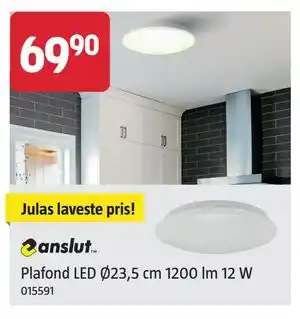 Jula Plafond LED Ø23,5 cm 1200 lm 12 W, NOK 69.9 tilbud