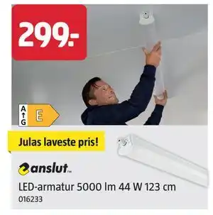 Jula LED-armatur 5000 lm 44 W 123 cm, NOK 299 tilbud