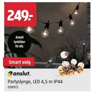 Jula Partyslynge, LED 4,5 m IP44, NOK 249 tilbud
