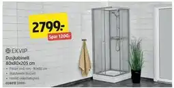 Jula Dusjkabinett 80x80x205 cm, NOK 2799 tilbud
