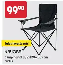 Jula Campingstol B89xH96xD55 cm, NOK 99.9 tilbud
