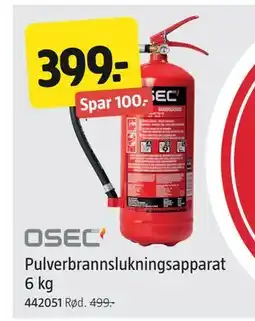 Jula Pulverbrannslukningsapparat 6 kg, NOK 399 tilbud