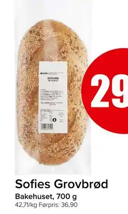 Spar Sofies Grovbrød, NOK 29.9 tilbud