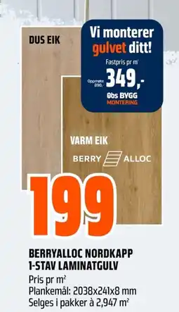 Coop Obs BERRYALLOC NORDKAPP 1-STAV LAMINATGULV tilbud