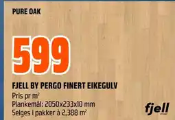 Coop Obs FJELL BY PERGO FINERT EIKEGULV Pris pr m² tilbud