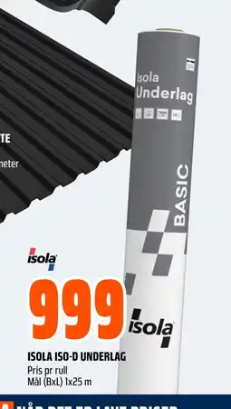 Coop Obs ISOLA ISO-D UNDERLAG tilbud