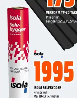 Coop Obs ISOLA SELVBYGGER Pris pr rull tilbud