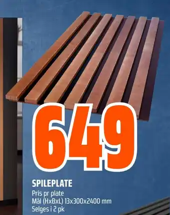 Coop Obs SPILEPLATE tilbud