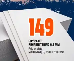 Coop Obs GIPSPLATE REHABILITERING 6,5 MM tilbud