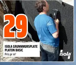 Coop Obs ISOLA GRUNNMURSPLATE PLATON BASIC tilbud