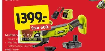 Jula Multiverktøy 18 V 2,0 Ah tilbud