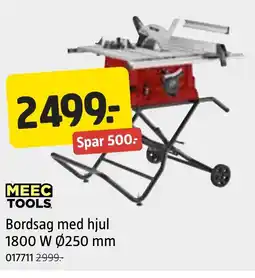 Jula Bordsag med hjul 1800 W 0250 mm tilbud