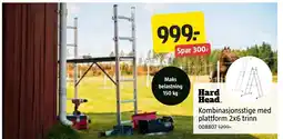 Jula Hard Head Kombinasjonsstige med plattform 2x6 trinn tilbud