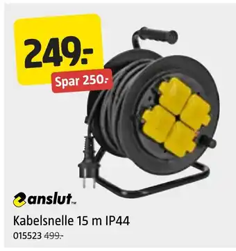 Jula Anslut.. Kabelsnelle 15 m IP44 015523 tilbud