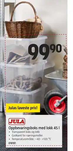 Jula JULA Oppbevaringsboks med lokk tilbud