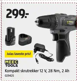 Jula MEEC TOOLS. Kompakt skrutrekker 12 V, 28 Nm, 2 Ah tilbud