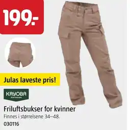 Jula Kayoba outdoor friluftsbukser for kvinner tilbud