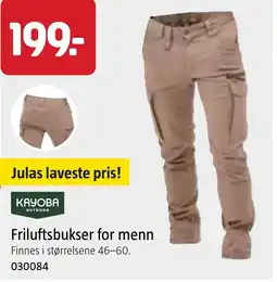 Jula KAYOBA OUTDOOR Friluftsbukser for menn tilbud