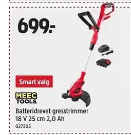Jula MEEC TOOLS Batteridrevet gresstrimmer tilbud