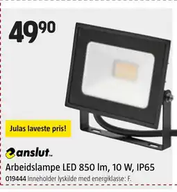 Jula anslut. Arbeidslampe LED 850 Im, 10 W, IP65 019444 Inneholder lyskilde med energiklasse: F. tilbud