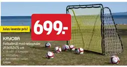 Jula KAYOBA Fotballmål med rebounder tilbud
