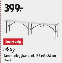 Jula Axley Sammenleggbar benk tilbud