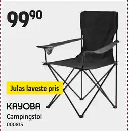 Jula KAYOBA Campingstol tilbud