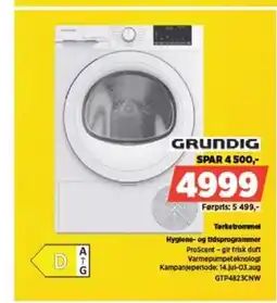 POWER GRUNDIG Tørketrommel Hygiene- og tidsprogrammer tilbud