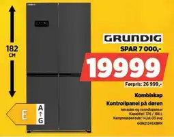 POWER GRUNDIG Kombiskap Kontrollpanel på døren tilbud