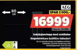 POWER AEG Induksjonstopp med ventilator Regenererbare kullfiltre inkludert tilbud