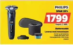 POWER PHILIPS Barbermaskin Leveres med rensestasjon tilbud