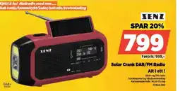 POWER XENZ Solar Crank DAB/FM Radio Alt i ett ! tilbud