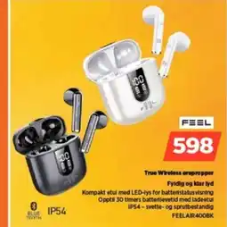POWER FEEL True Wireless arepropper Fyldig og klar lyd tilbud