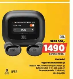 POWER JBL Live Buds 3 Opplev fremtiden Innen lyd tilbud