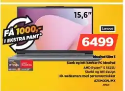 POWER Lenovo IdeaPad Silm 3 Slank og lett bærbar PC IdeaPad tilbud