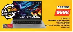 POWER CEPTER 14" bærbar PC Kraftig bærbar PC med OLED-skjerm tilbud