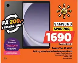 POWER SAMSUNG Galaxy Tab A9 WI-FI Lett og slankt underholdningsnettbrett tilbud