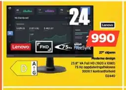 POWER Lenovo 27 skjerm Moderne design tilbud