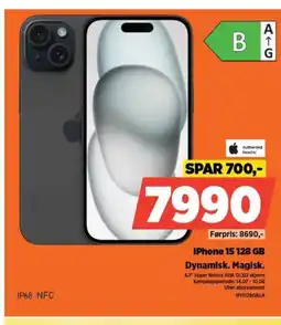 POWER iPhone 15 128 GB Dynamisk. Magisk. tilbud