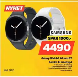 POWER Galaxy Watch8 40 mm BT Gemini Al innebygd tilbud