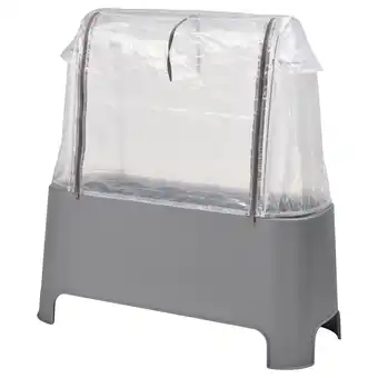 IKEA Asparen Plantesett, utendørs grå/transparent hvit, 89x38x91 cm tilbud
