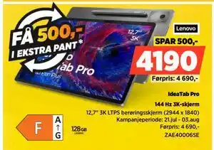 POWER IdeaTab Pro, NOK 4190 tilbud