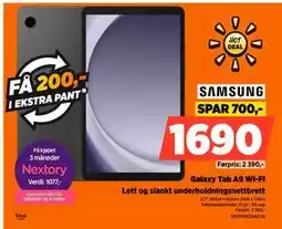 POWER Galaxy Tab A9 Wi-Fi, NOK 1690 tilbud