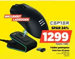 POWER Trådløs gamingmus, NOK 1299 tilbud