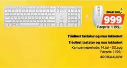POWER Trådløst tastatur og mus inkludert, NOK 999 tilbud