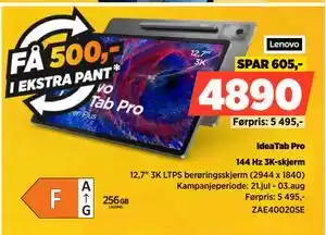 POWER IdeaTab Pro, NOK 4890 tilbud