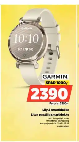 POWER Lily 2 smartklokke, NOK 2390 tilbud